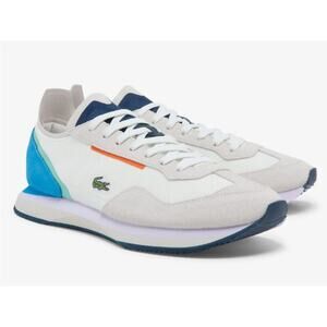 NWOB  Lacoste Women's White Match Break Textile Sneakers Size 7.5